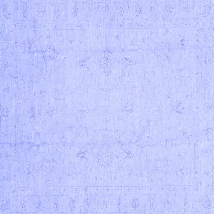 Square Machine Washable Oriental Blue Traditional Rug, wshabs4022blu