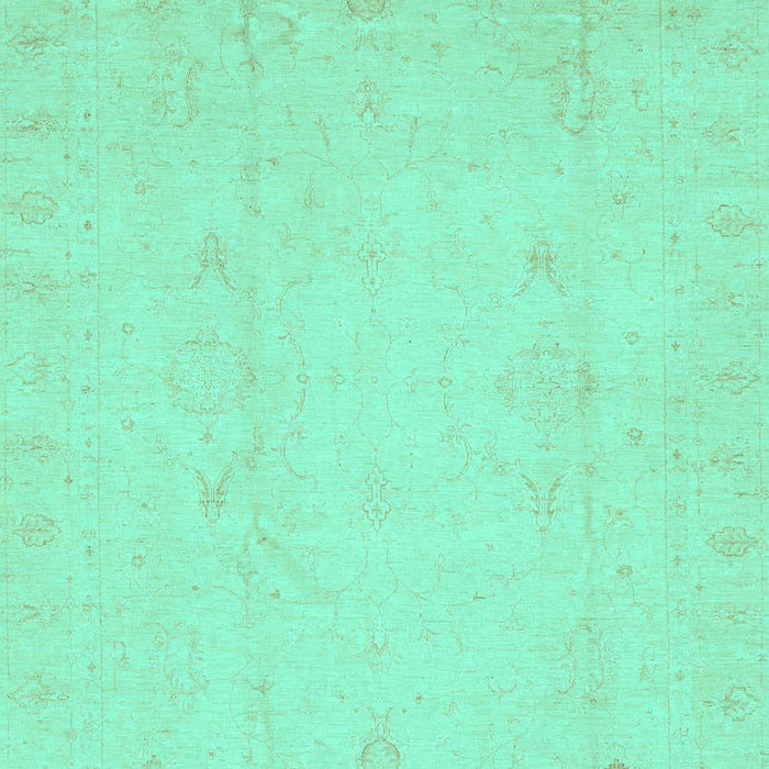 Machine Washable Oriental Turquoise Traditional Area Rugs, wshabs4022turq