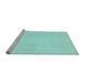 Sideview of Machine Washable Oriental Light Blue Traditional Rug, wshabs4022lblu