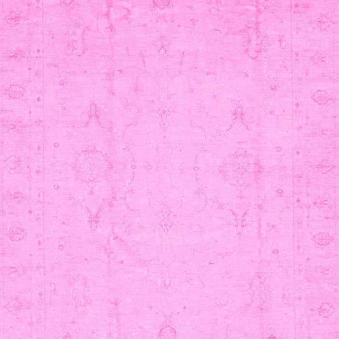 Machine Washable Oriental Pink Traditional Rug, wshabs4022pnk