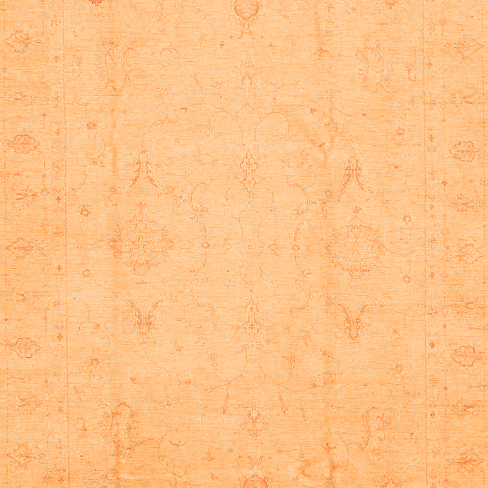 Machine Washable Oriental Orange Traditional Area Rugs, wshabs4022org