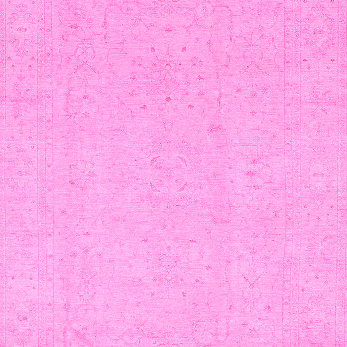 Machine Washable Oriental Pink Traditional Rug, wshabs4023pnk