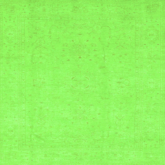 Square Oriental Green Traditional Rug, abs4023grn