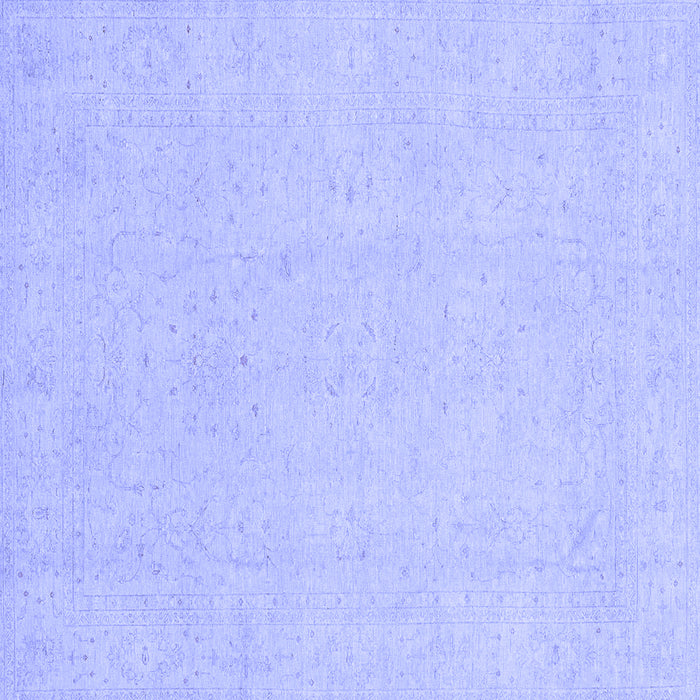 Square Machine Washable Oriental Blue Traditional Rug, wshabs4023blu