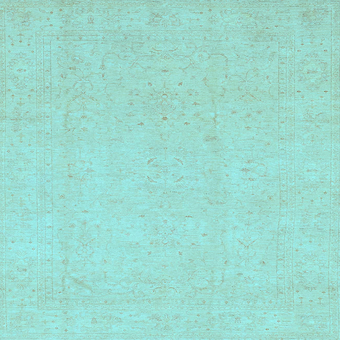 Square Oriental Light Blue Traditional Rug, abs4023lblu