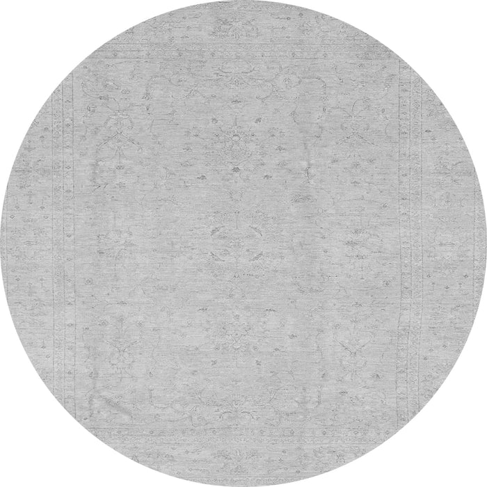 Round Oriental Gray Traditional Rug, abs4023gry