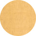 Round Oriental Brown Traditional Rug, abs4023brn