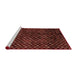 Sideview of Machine Washable Abstract Chestnut Red Rug, wshabs4024