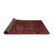 Sideview of Abstract Chestnut Red Modern Rug, abs4024