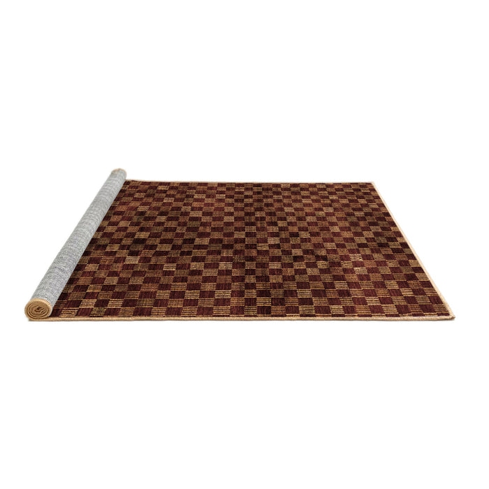 Sideview of Machine Washable Abstract Brown Modern Rug, wshabs4024brn