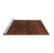 Sideview of Machine Washable Abstract Brown Modern Rug, wshabs4024brn