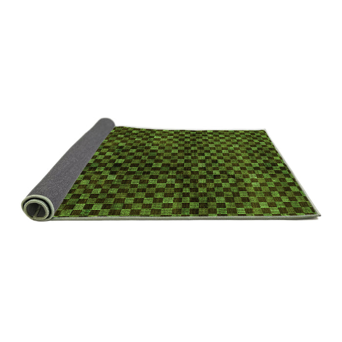 Sideview of Abstract Green Modern Rug, abs4024grn