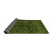 Sideview of Abstract Green Modern Rug, abs4024grn