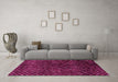 Machine Washable Abstract Pink Modern Rug in a Living Room, wshabs4024pnk