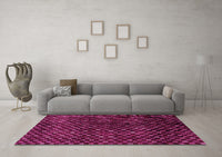 Machine Washable Abstract Pink Modern Rug, wshabs4024pnk