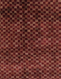 Machine Washable Abstract Chestnut Red Rug, wshabs4024