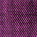 Square Machine Washable Abstract Purple Modern Area Rugs, wshabs4024pur