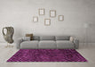 Machine Washable Abstract Purple Modern Area Rugs in a Living Room, wshabs4024pur