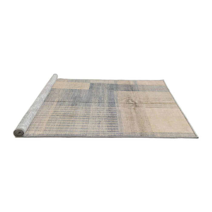 Sideview of Machine Washable Abstract Desert Sand Beige Rug, wshabs4025