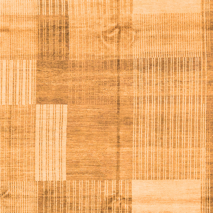 Machine Washable Checkered Orange Modern Area Rugs, wshabs4025org