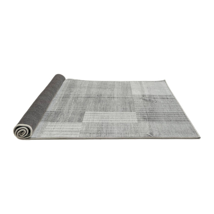 Sideview of Checkered Gray Modern Rug, abs4025gry
