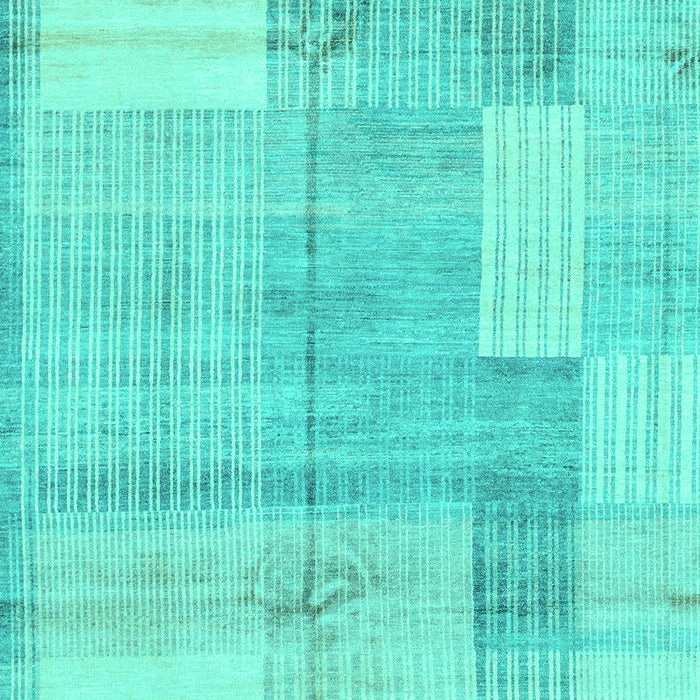 Machine Washable Checkered Turquoise Modern Area Rugs, wshabs4025turq