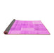 Sideview of Checkered Pink Modern Rug, abs4025pnk