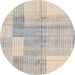 Round Machine Washable Abstract Desert Sand Beige Rug, wshabs4025