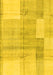 Machine Washable Checkered Yellow Modern Rug, wshabs4025yw