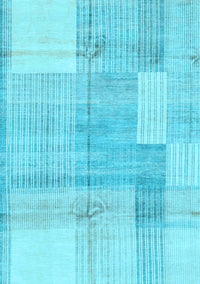 Checkered Light Blue Modern Rug, abs4025lblu