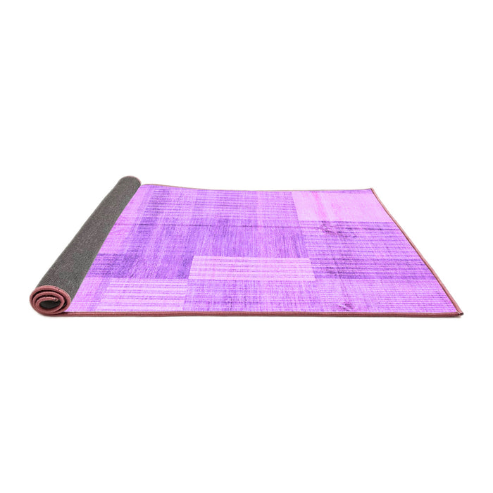 Sideview of Checkered Purple Modern Rug, abs4025pur