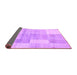 Sideview of Checkered Purple Modern Rug, abs4025pur