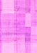 Machine Washable Checkered Pink Modern Rug, wshabs4025pnk