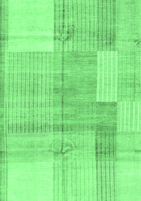 Checkered Emerald Green Modern Rug, abs4025emgrn