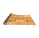 Sideview of Checkered Orange Modern Rug, abs4025org