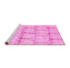 Sideview of Machine Washable Oriental Pink Traditional Rug, wshabs4026pnk