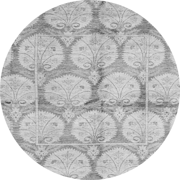 Round Oriental Gray Traditional Rug, abs4026gry