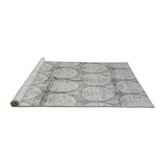 Sideview of Machine Washable Oriental Gray Traditional Rug, wshabs4026gry