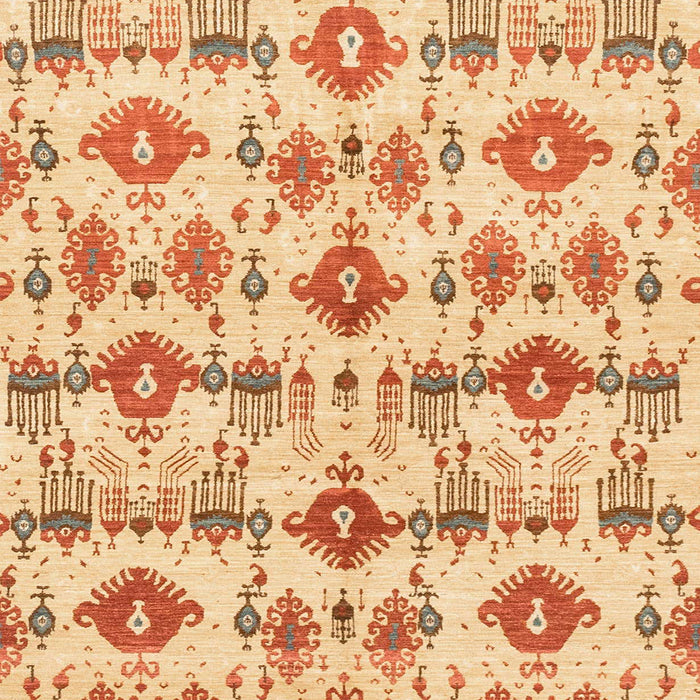 Square Abstract Mustard Yellow Modern Rug, abs4027