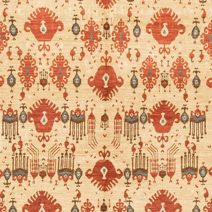 Machine Washable Abstract Mustard Yellow Rug, wshabs4027