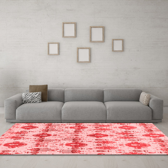 Modern Red Washable Rugs