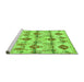 Sideview of Machine Washable Abstract Green Modern Area Rugs, wshabs4027grn