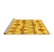 Sideview of Machine Washable Abstract Yellow Modern Rug, wshabs4027yw