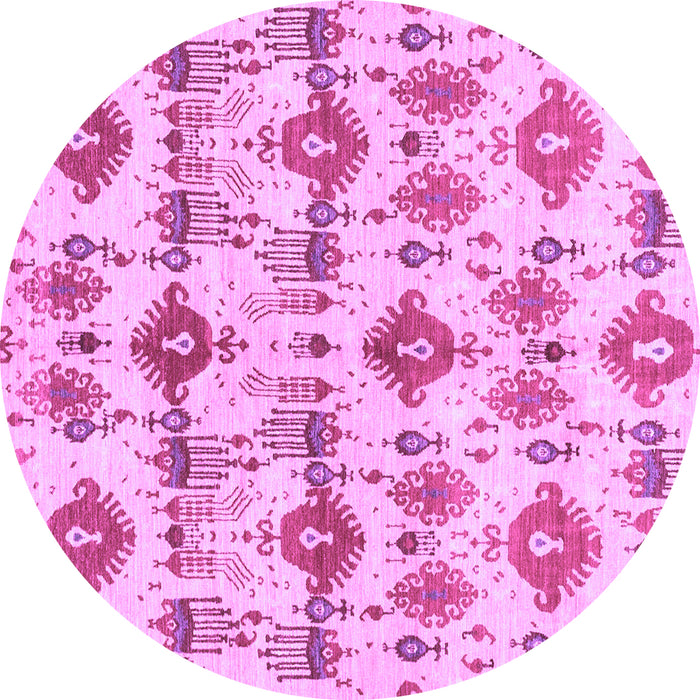 Round Abstract Purple Modern Rug, abs4027pur