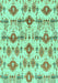 Machine Washable Abstract Turquoise Modern Area Rugs, wshabs4027turq