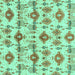 Square Machine Washable Abstract Turquoise Modern Area Rugs, wshabs4027turq