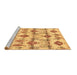 Sideview of Machine Washable Abstract Brown Modern Rug, wshabs4027brn