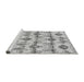 Sideview of Machine Washable Abstract Gray Modern Rug, wshabs4027gry