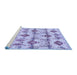 Sideview of Machine Washable Abstract Blue Modern Rug, wshabs4027blu