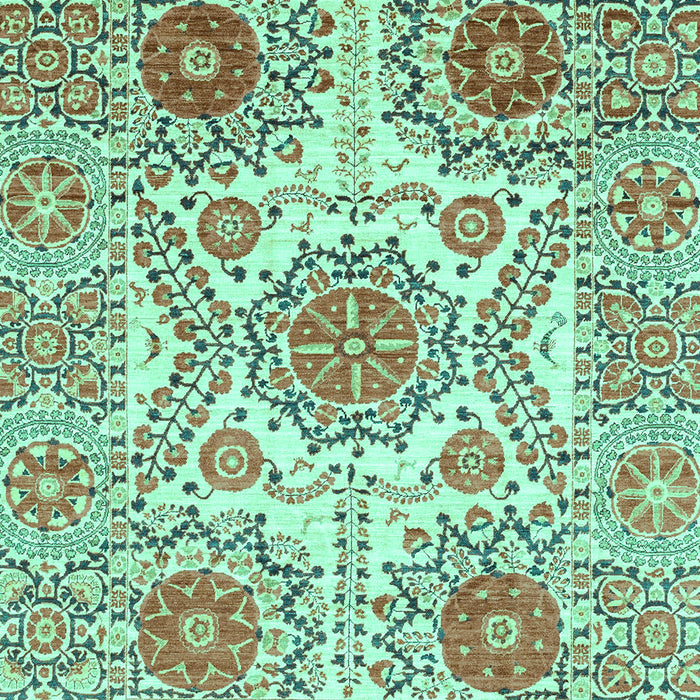 Machine Washable Abstract Turquoise Modern Area Rugs, wshabs4028turq